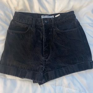 American Apparel High Waist Black Shorts